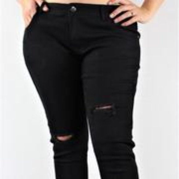 🔴NOT FOR SALE🔴Plus Size Black Ripped Jeans - Picture 5 of 5
